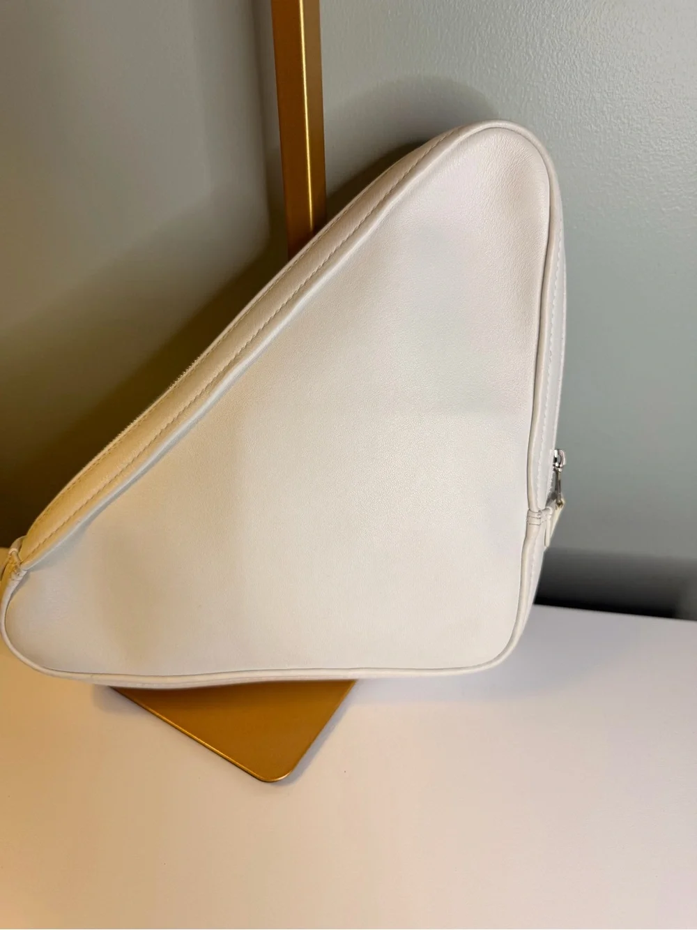 Balenciaga White Triangle Pouch